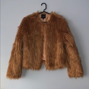 Brown Fur Jacket - Forever 21